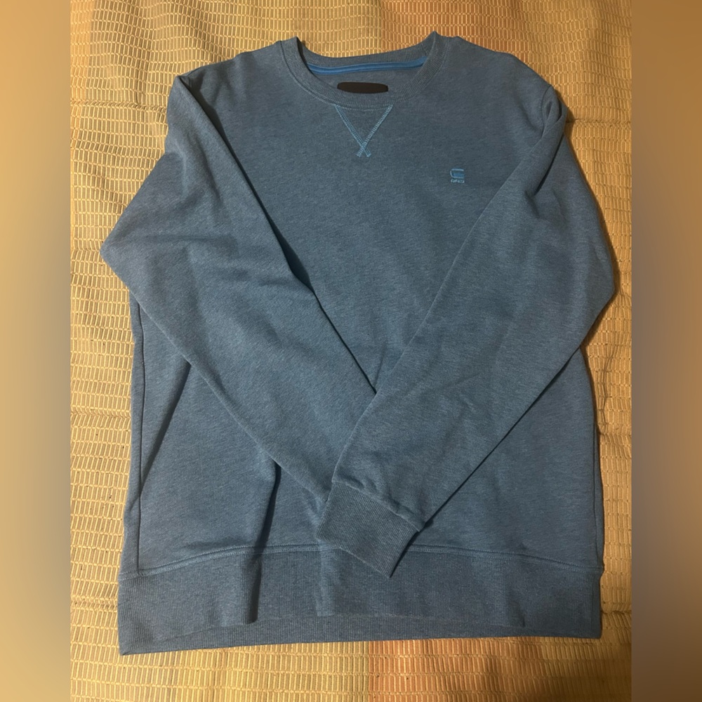 G Star Blue Light Weight Crew Nexk